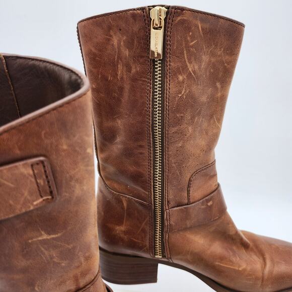 Michael Kors Gansevoort Camel Mid Calf Boots Women's 5.5 S0073 - Picture 2 of 5